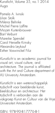 Kunstlicht, Volume 35, no.1 2014